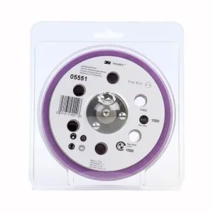 3M 05551 Hookit Clean Sanding Painters Pad 150mm 6" 25 Hole Purple Back Up