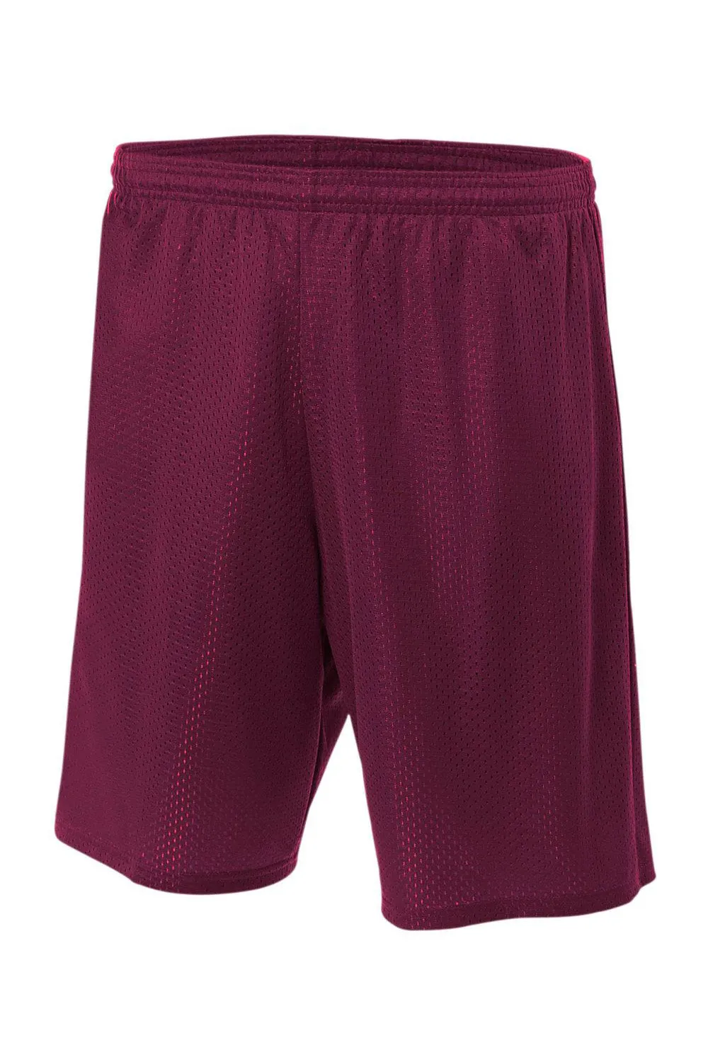 A4 Mens Moisture Wicking Mesh Shorts - Maroon