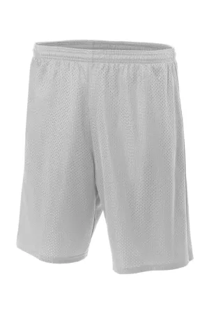 A4 Mens Moisture Wicking Mesh Shorts - Silver Grey