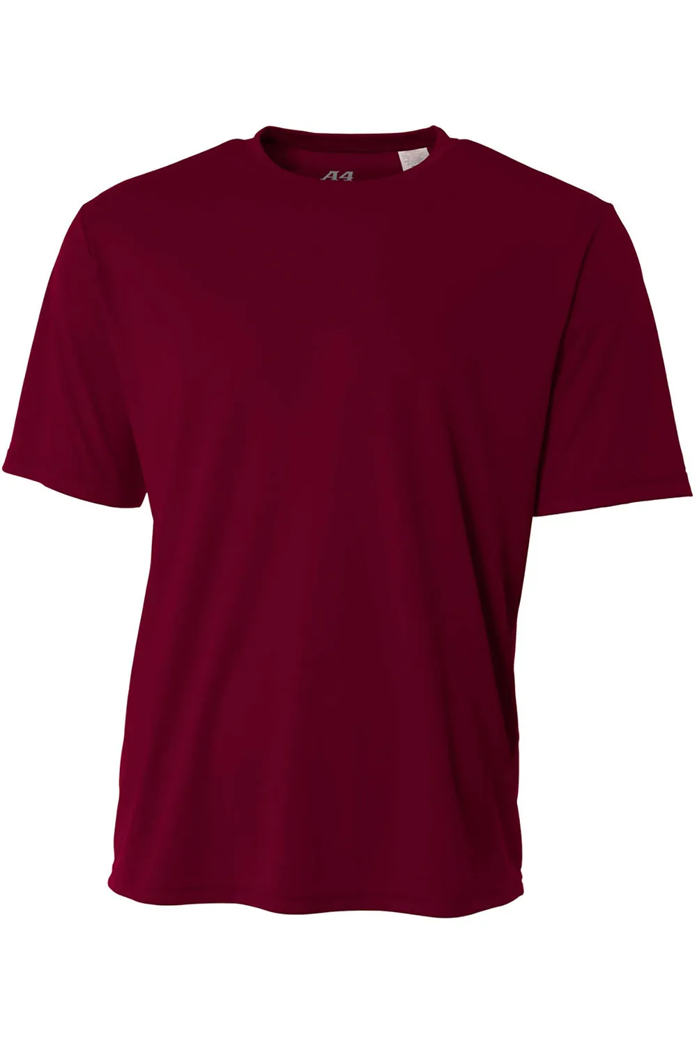 A4 Youth Performance Moisture Wicking Short Sleeve Crewneck T-Shirt - Maroon