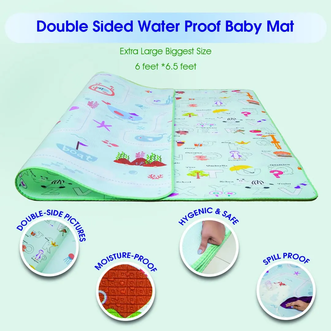 AYSIS Play Mat Baby Double Sided Waterproof Baby Mat Carpet Crawl Play Mat Kids Infant Crawling Mat Carpet Baby Gym Water Resistant Baby Play & Crawl Mat (6.5 Feet X 6 Feet), 1 Unit