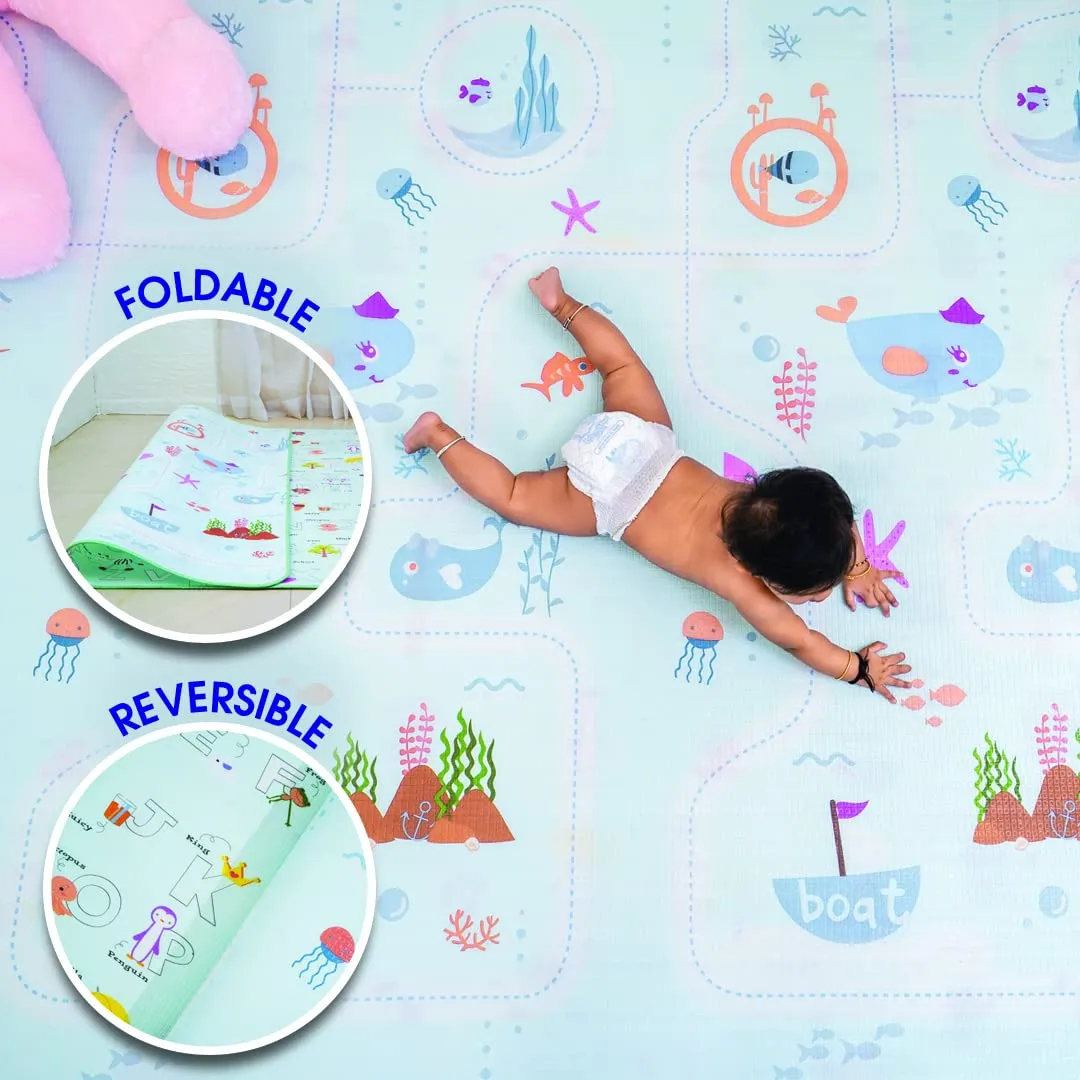 AYSIS Play Mat Baby Double Sided Waterproof Baby Mat Carpet Crawl Play Mat Kids Infant Crawling Mat Carpet Baby Gym Water Resistant Baby Play & Crawl Mat (6.5 Feet X 6 Feet), 1 Unit