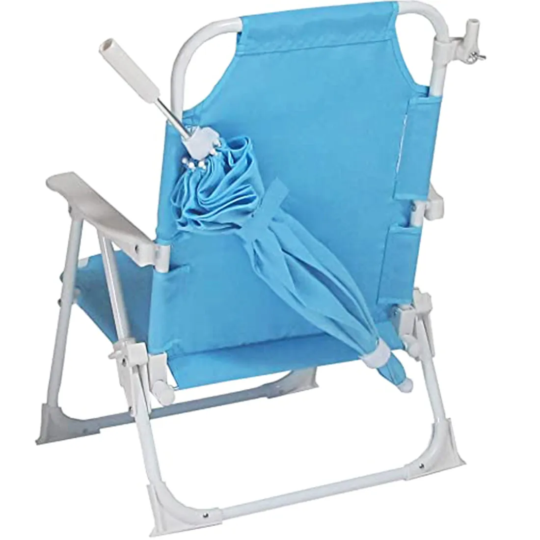 Babymoon Beach Lounge Chair with Umbrella Baby Photography Props - Blue