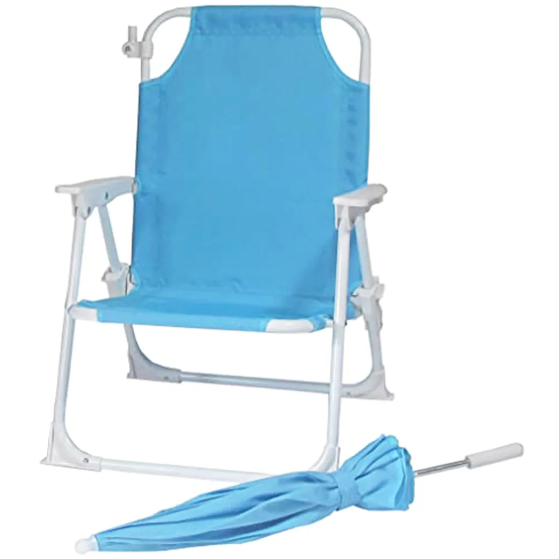 Babymoon Beach Lounge Chair with Umbrella Baby Photography Props - Blue