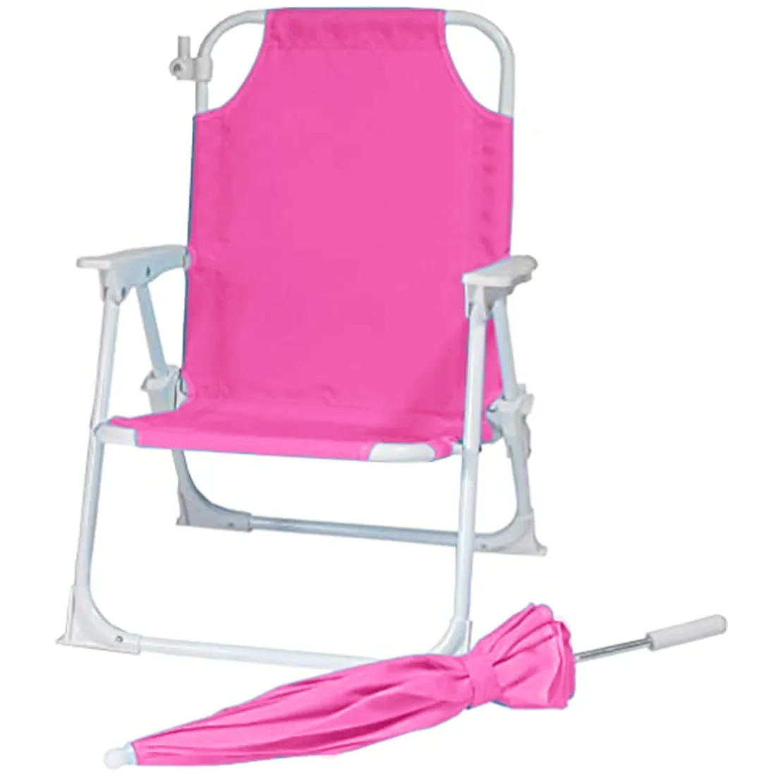 Babymoon Beach Lounge Chair with Umbrella Baby Photography Props - Pink