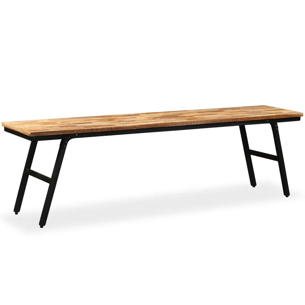 Bench Reclaimed Teak and Steel 160x35x45 cm