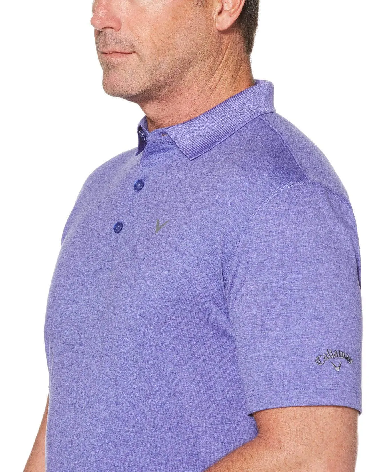 Big & Tall Cooling Heathered Polo With Chevron