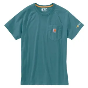 Carhartt Men's Force® Delmont Short Sleeve T-Shirt_Blue Spruce