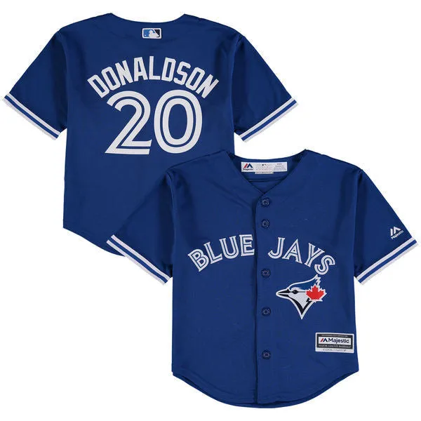 Child Toronto Blue Jays Josh Donaldson Majestic Alternate Royal Official Cool Base Player Jersey