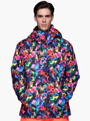 Colorful High Waterproof Windproof Ski Jacket Winter Snowboard Jacket For Men