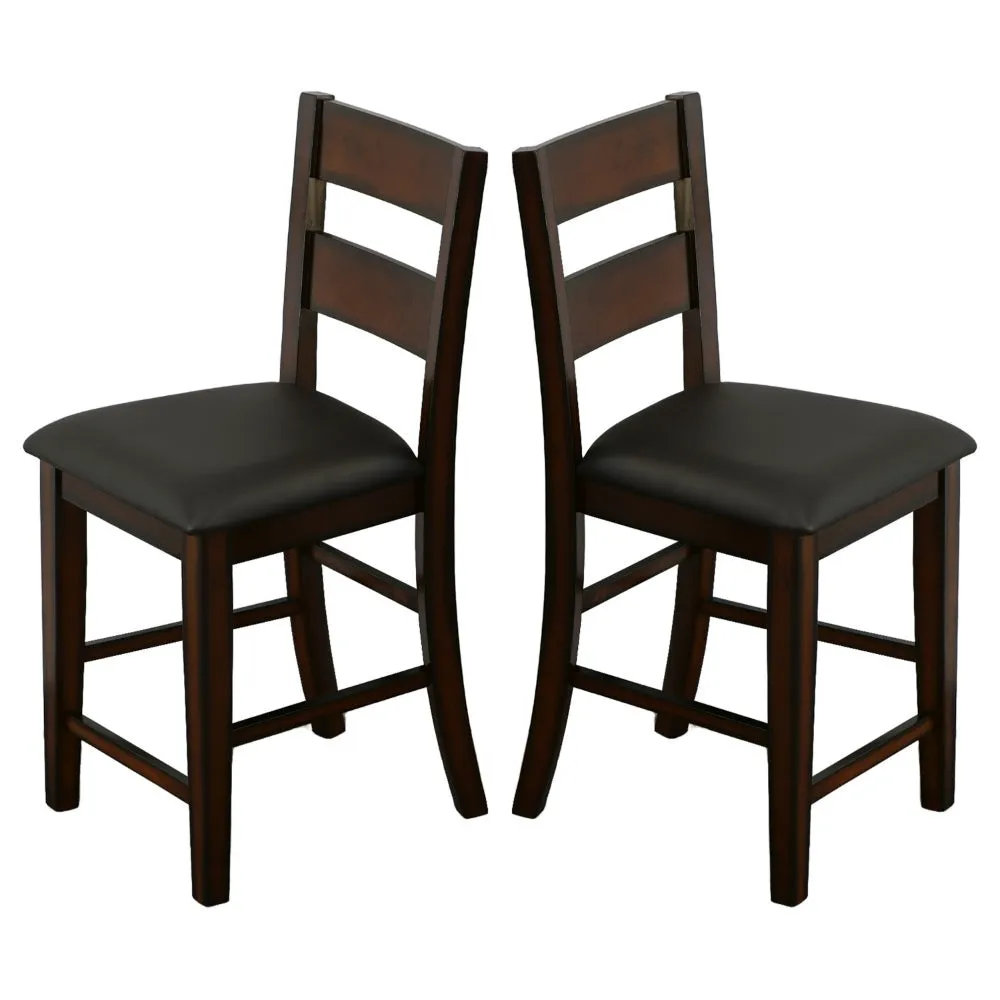 Dickinson II Cottage Counter Height Chair, Dark Cherry Finish, Set of 2 By The Urban Port