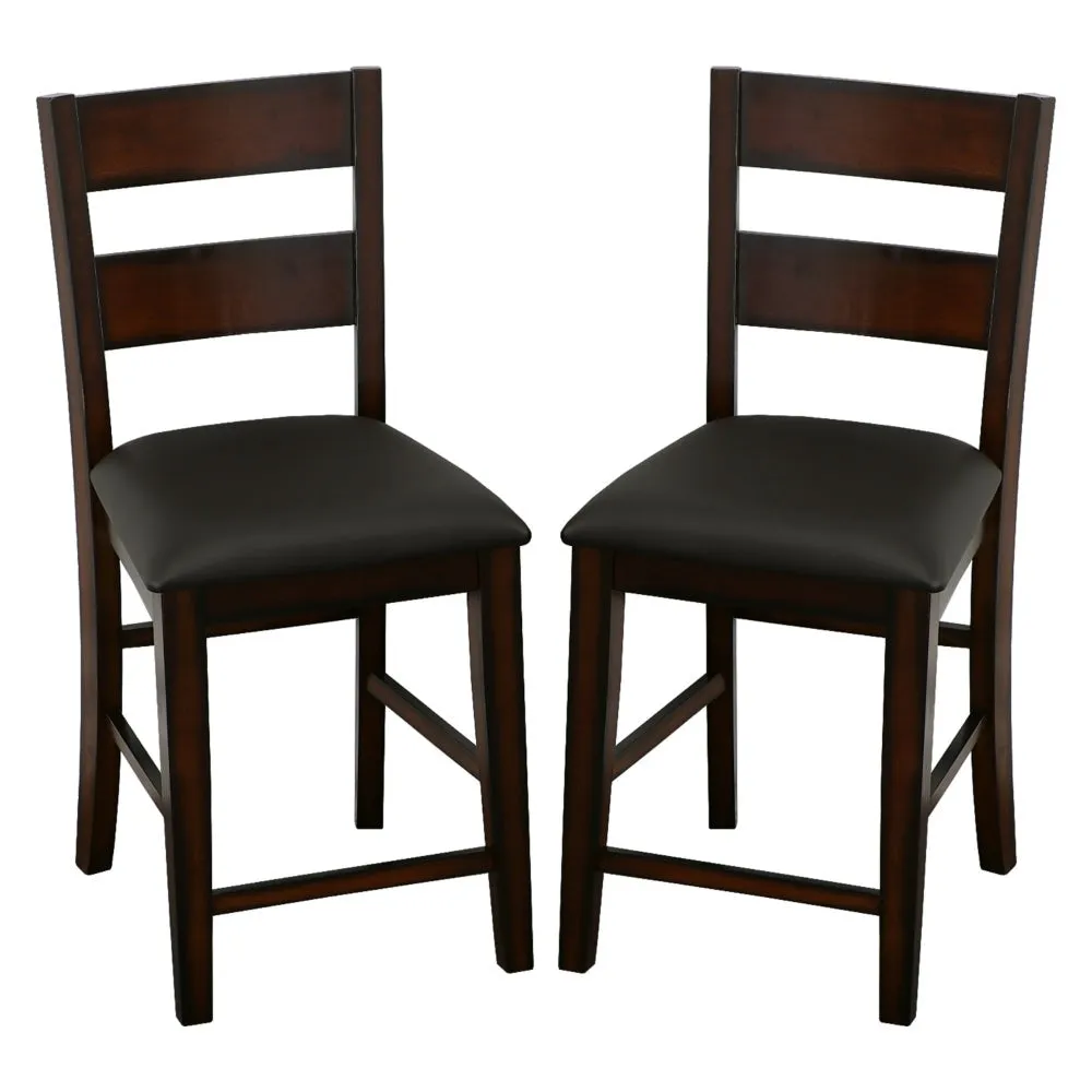 Dickinson II Cottage Counter Height Chair, Dark Cherry Finish, Set of 2 By The Urban Port