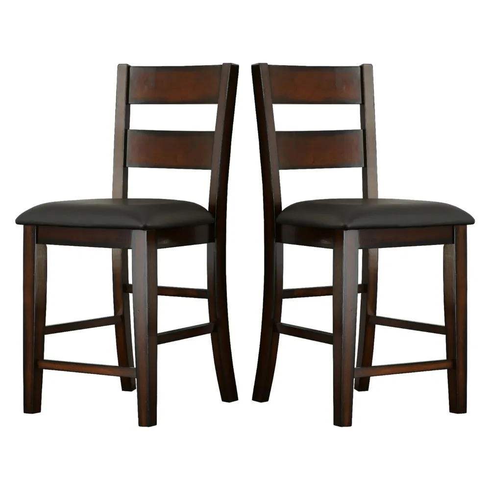 Dickinson II Cottage Counter Height Chair, Dark Cherry Finish, Set of 2 By The Urban Port