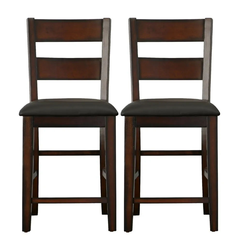 Dickinson II Cottage Counter Height Chair, Dark Cherry Finish, Set of 2 By The Urban Port