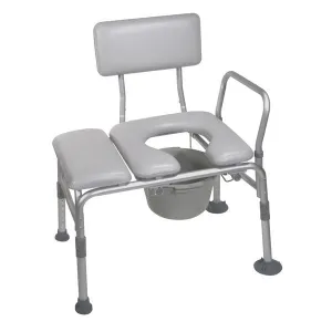 Drive Medical Combination Padded Transfer Bench Commode