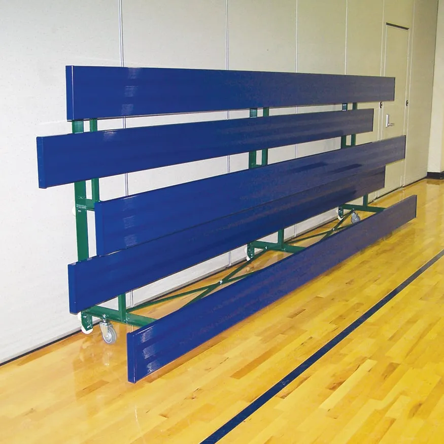 Jaypro Bleacher - 21 ft. (4 Row - Single Foot Plank) - All Aluminum (Powder Coated)