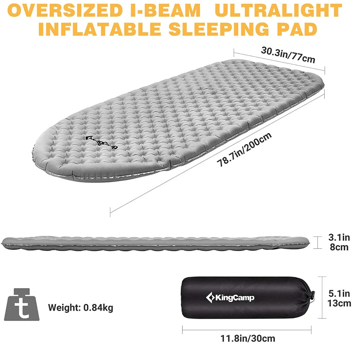 KingCamp 3 inches Thick Lightweight Air Mattress