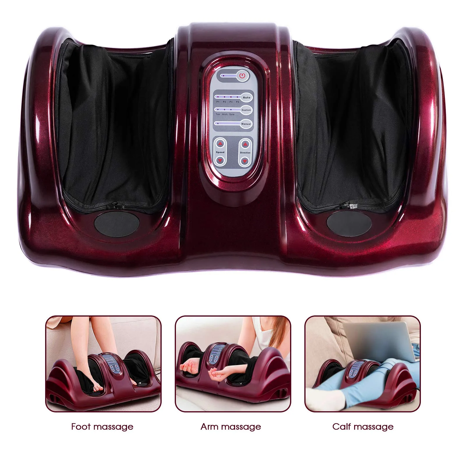 KOMFOTT Electric Shiatsu Foot Massager w/Remote and 4 Massage Modes