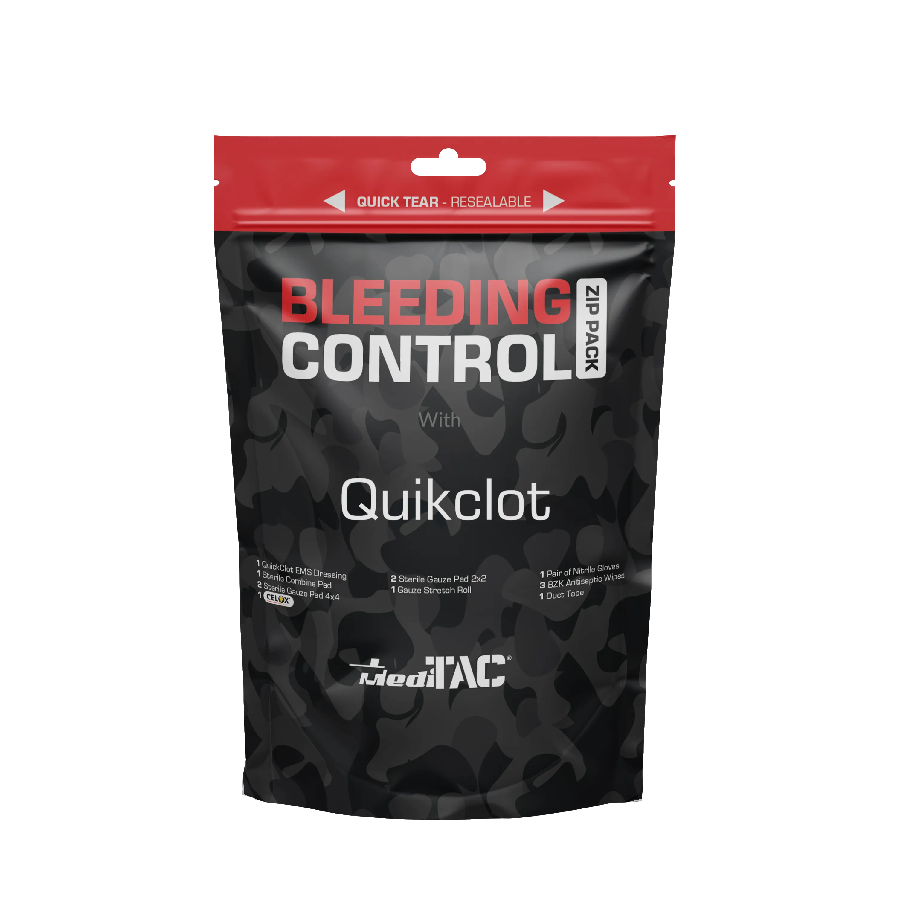 MediTac Bleeding Control Zip Pack Feat. QuickClot & Celox