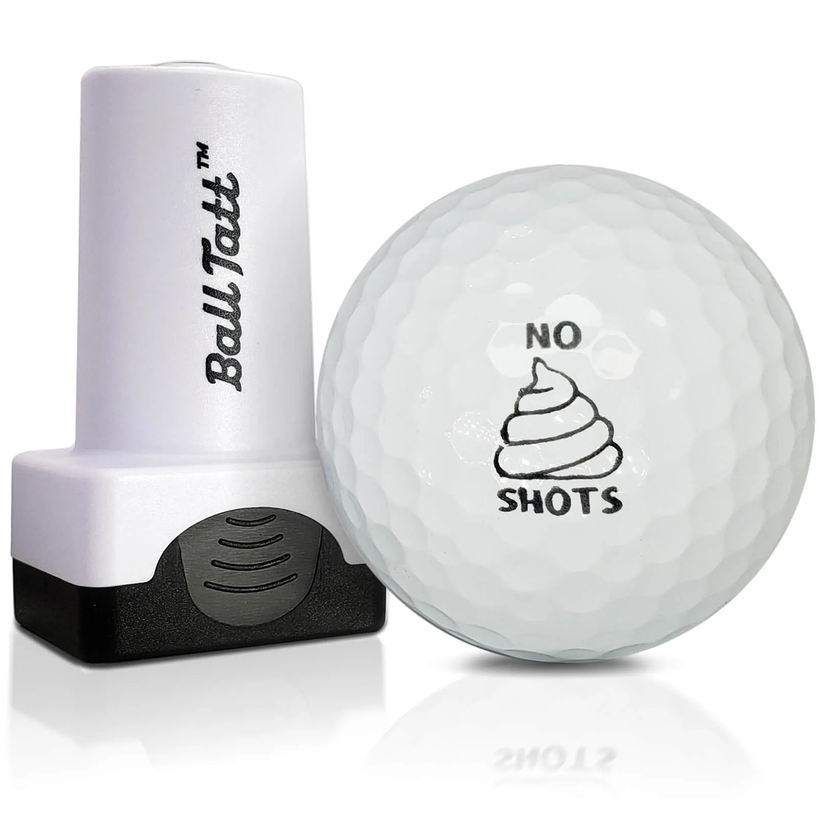 No Poop Shots Golf Ball Stamp