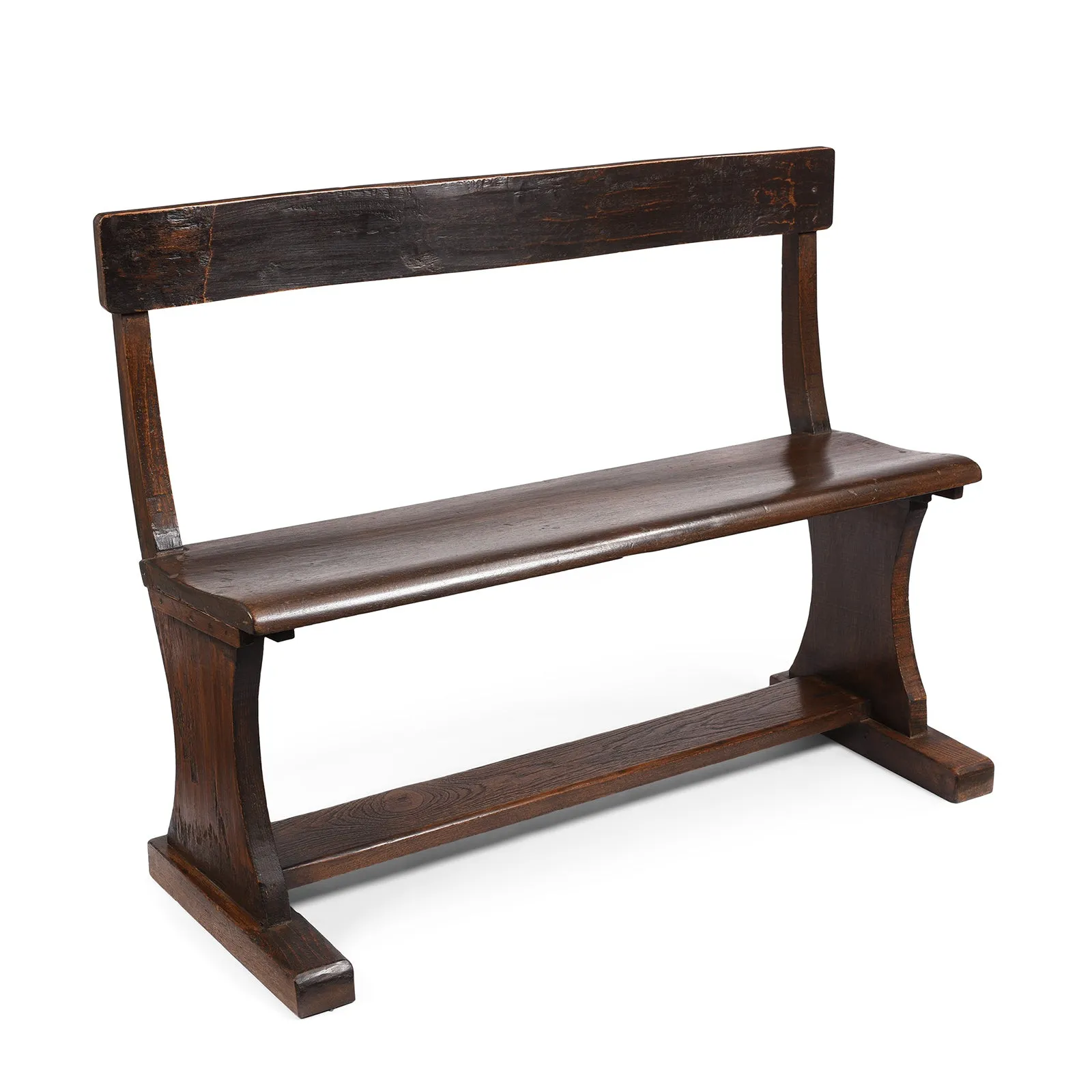 Old Indian Teak School Bench - Ca 1940