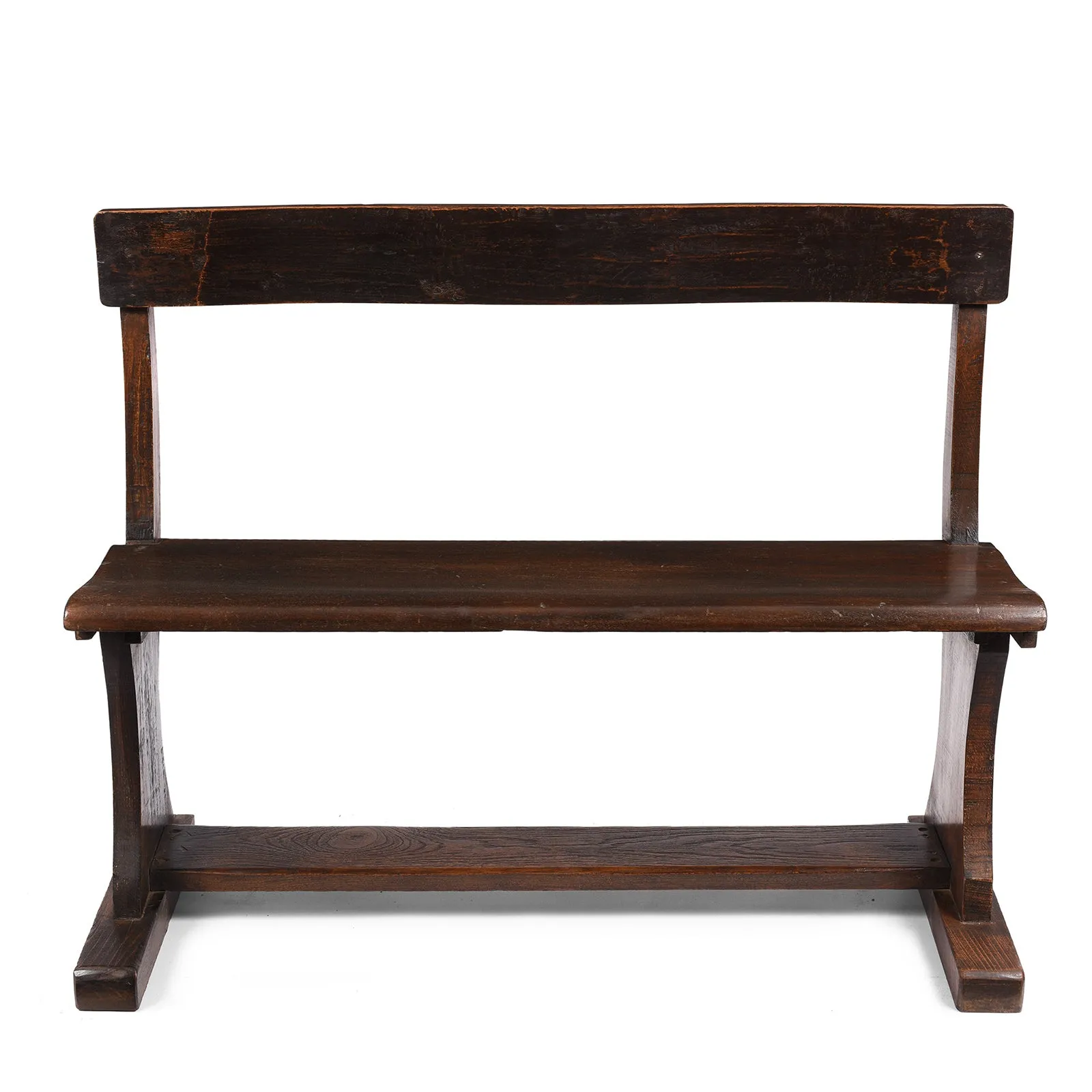 Old Indian Teak School Bench - Ca 1940