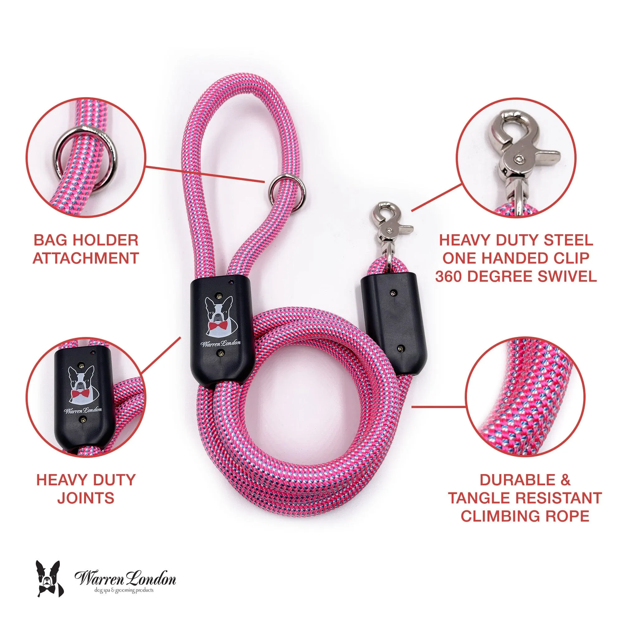 Rope Leash - Pink