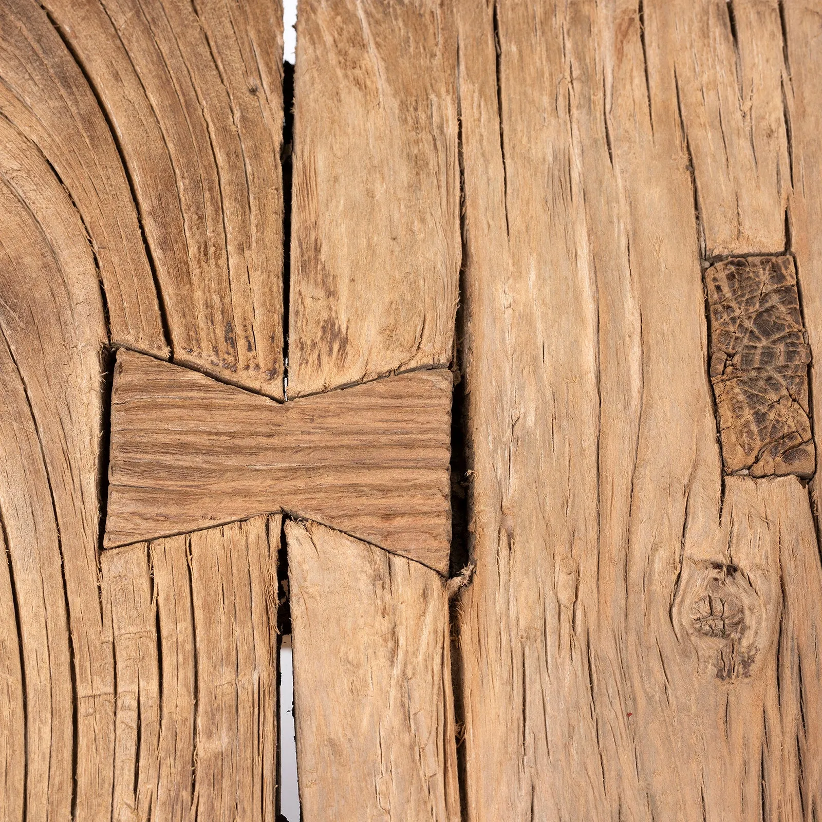 Rustic Farmhouse Elm Stool - Ca 1910