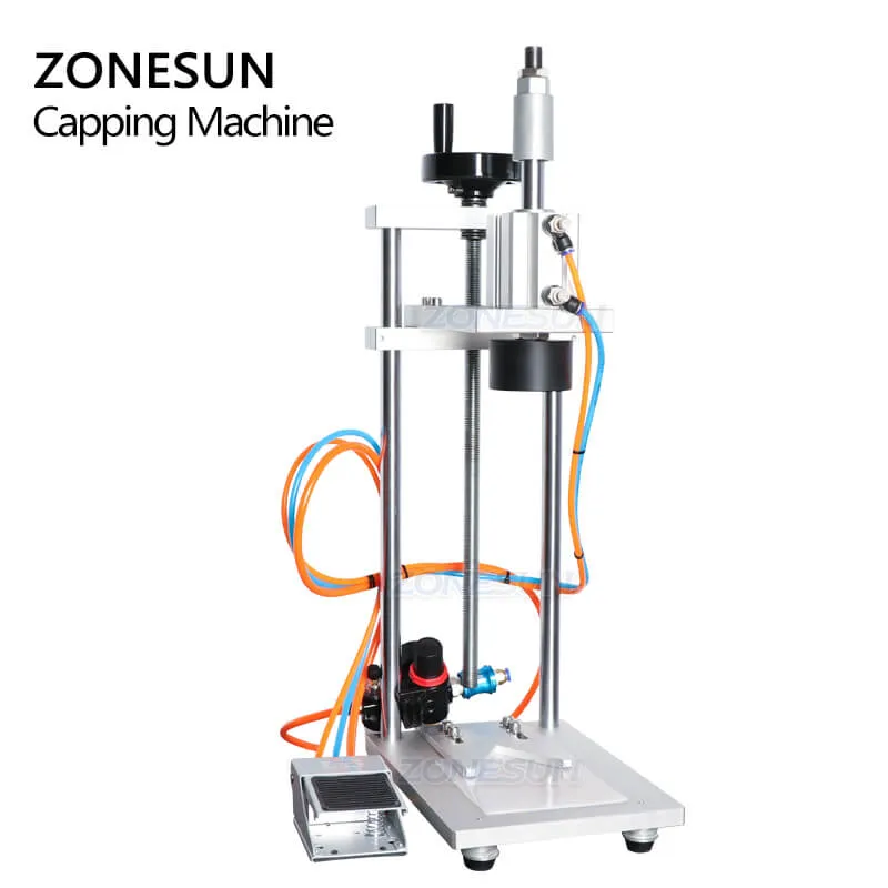 ZS-XG30ZC Semi-automatic Liquor Wine Gin Jar Whisky Glass Bottle Cap T-Cork Pressing Capping Machine