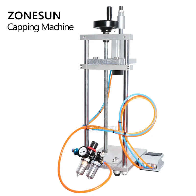 ZS-XG30ZC Semi-automatic Liquor Wine Gin Jar Whisky Glass Bottle Cap T-Cork Pressing Capping Machine