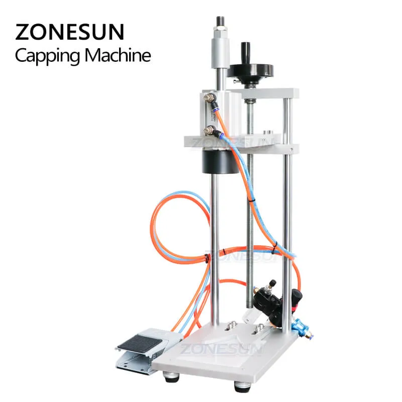 ZS-XG30ZC Semi-automatic Liquor Wine Gin Jar Whisky Glass Bottle Cap T-Cork Pressing Capping Machine